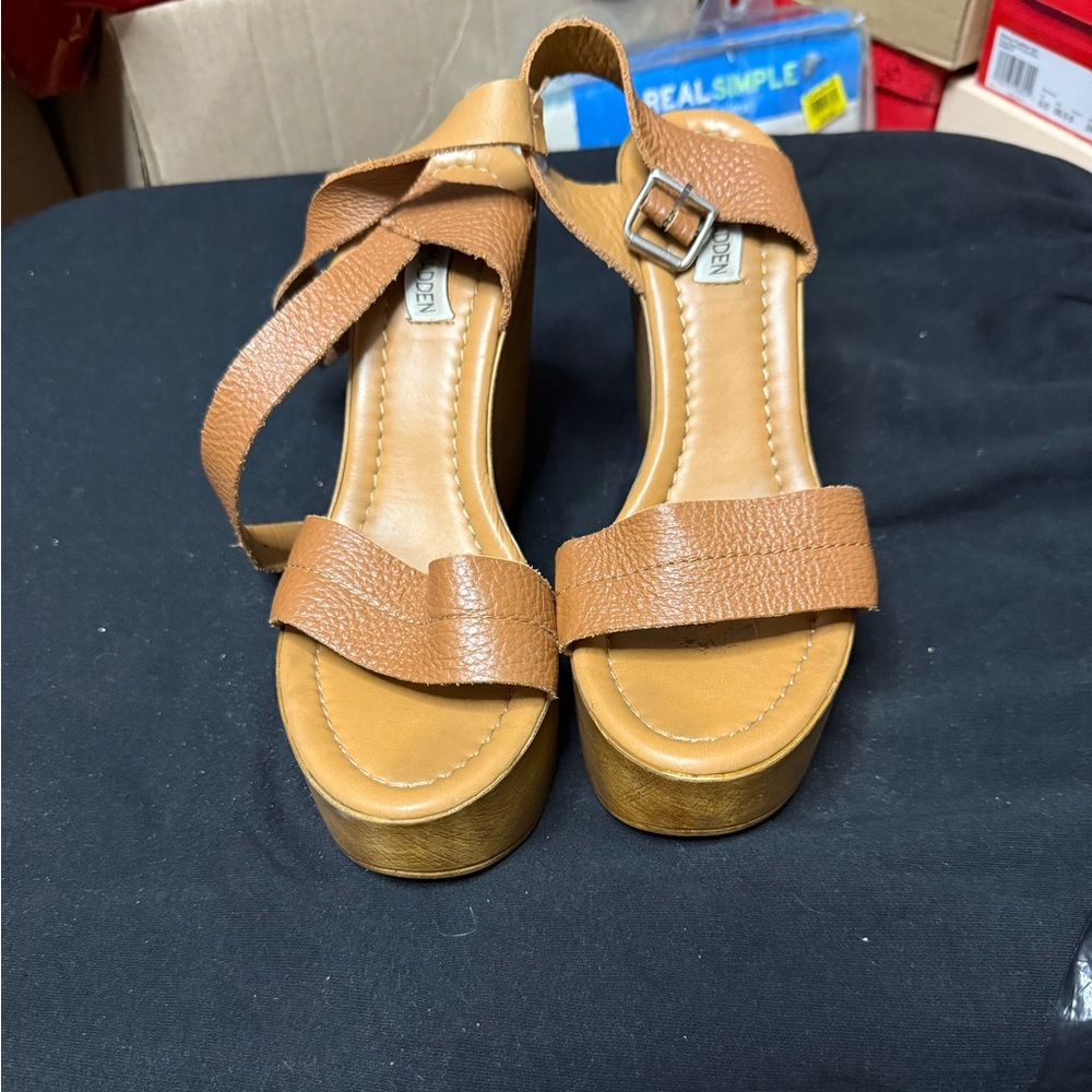 Steve Madden Brown Platform Sandals